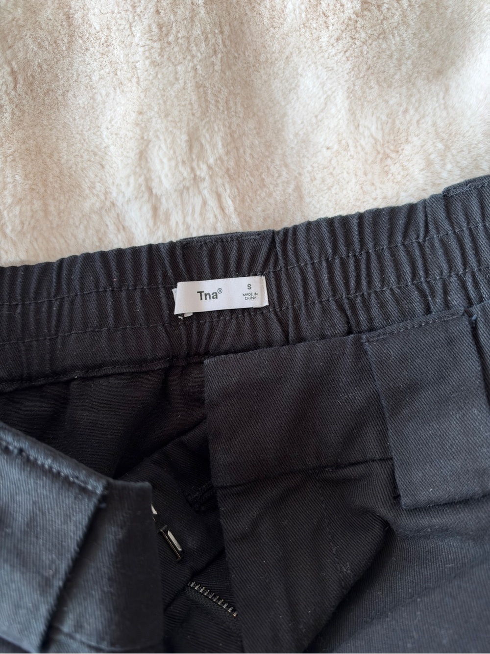 TNA Black Women's Chinos with Elastic Waistband